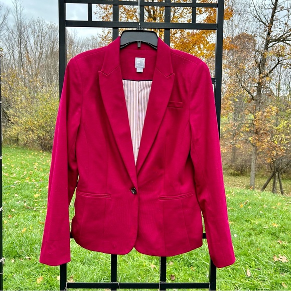 JCPenney Raspberry Blazer Jacket | Size L | - Picture 2 of 14
